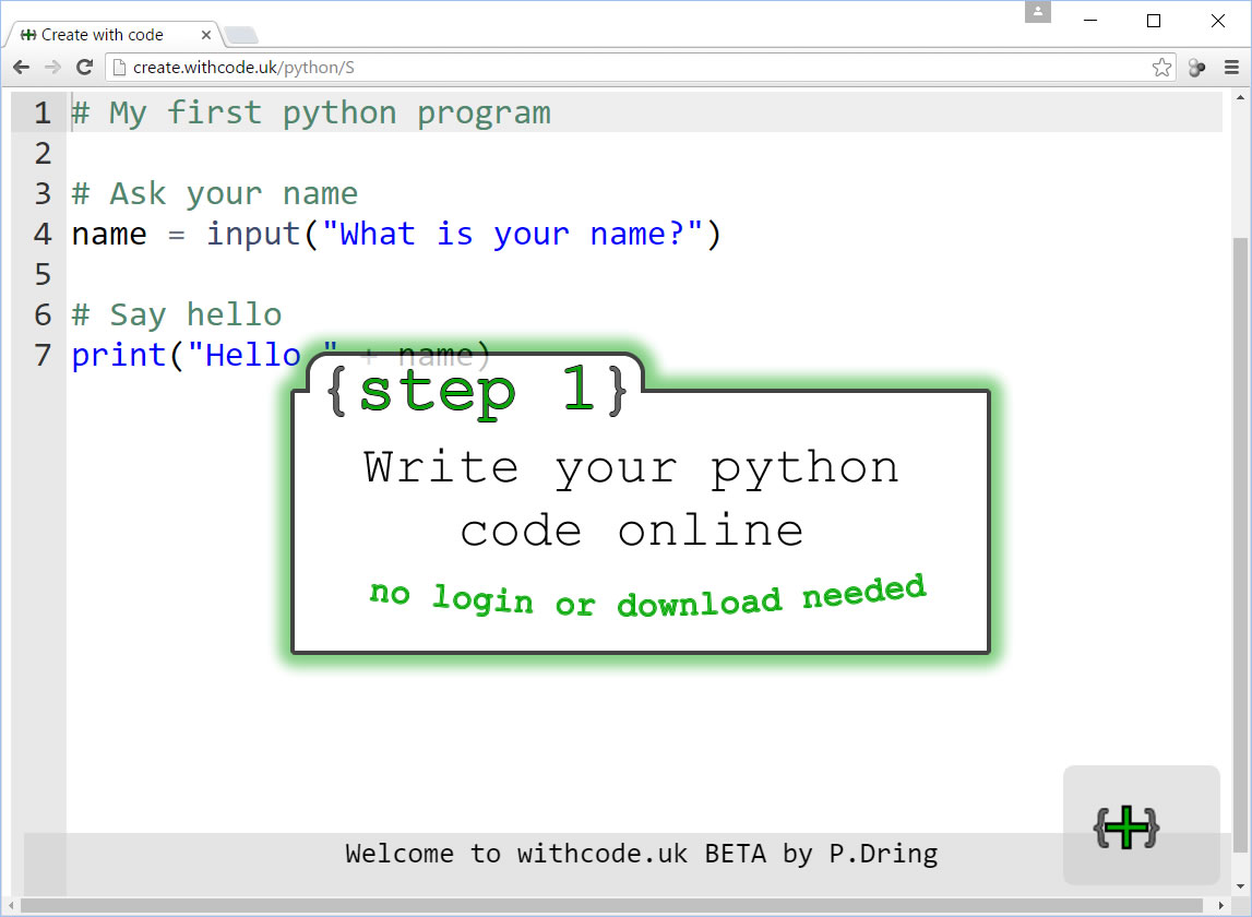 write python code