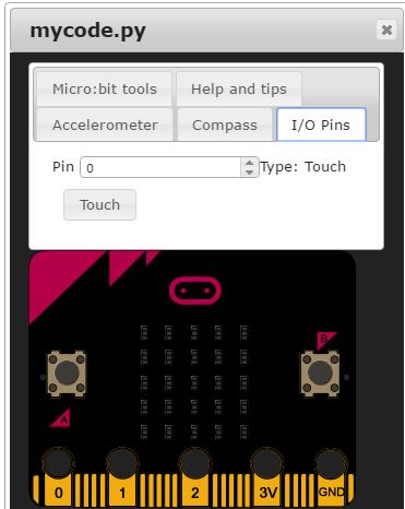 How to test the I/O pins one the micro:bit simulator