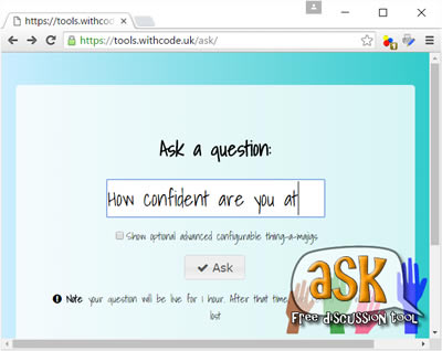 Ask: free discussion tool