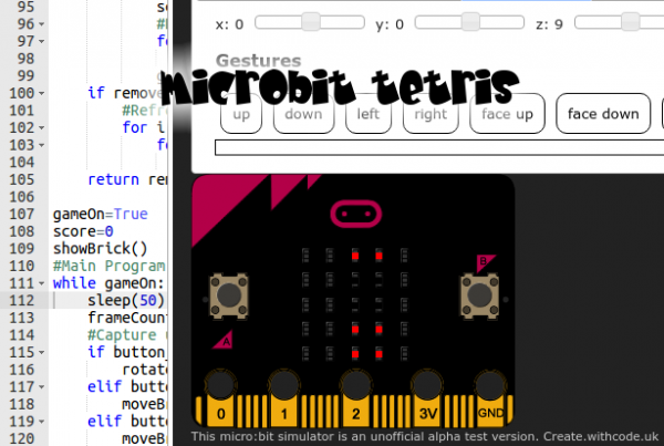 Tetris Microbit microbit Tetris in python