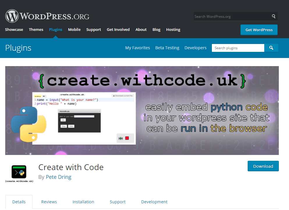 Embed python code online