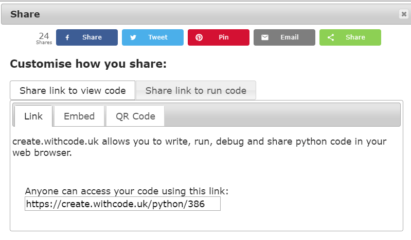 Share python code online