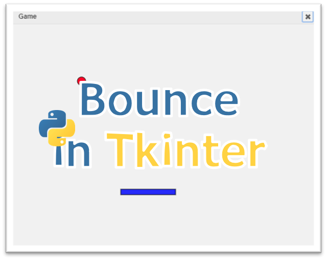 Bounce game: Online python tkinter simulator