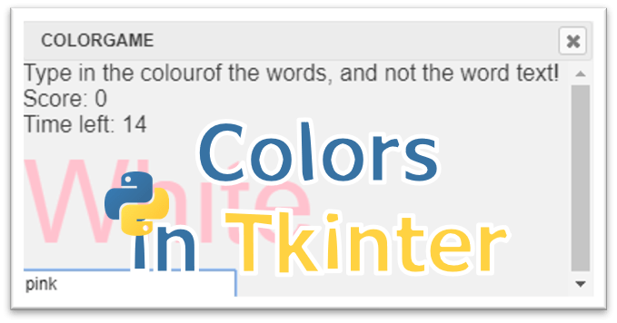 Colour quiz game: Online python tkinter simulator